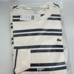 Men’s brand new striped Lacoste sweater